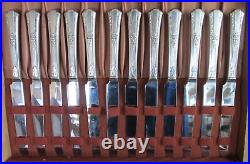 103 Pcs Wm Rogers IS Silver Plated Treasure Flatware Silverware Service for 12