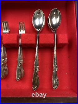 104 Piece Rogers & Bro Reinforced Plate IS Silverware Set And Box Read Desc