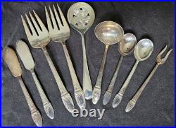 106 Piece Antique 1847 Rogers Bros FIRST LOVE Flatware Set Free Shipping