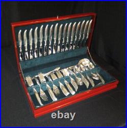 106 pc 1847 Rogers Bros. Flair pattern Silverware set for 12-15 #46