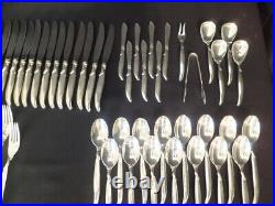 106 pc 1847 Rogers Bros. Flair pattern Silverware set for 12-15 #46