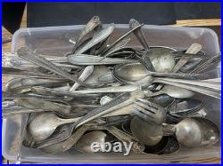 10 Lbs Scrap Silver Plated Flatware
