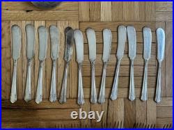 115pc Wm A Rogers Oneida A1 Plus Silverplate Flatware Silverware Set withServing 115pc Wm A Rogers Oneida A1 Plus Silverplate Flatware Silverware Set withServing