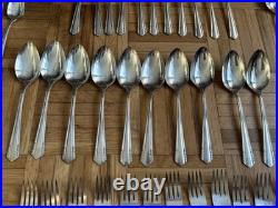 115pc Wm A Rogers Oneida A1 Plus Silverplate Flatware Silverware Set withServing 115pc Wm A Rogers Oneida A1 Plus Silverplate Flatware Silverware Set withServing