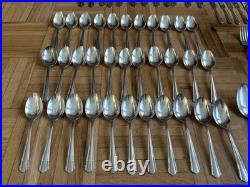 115pc Wm A Rogers Oneida A1 Plus Silverplate Flatware Silverware Set withServing 115pc Wm A Rogers Oneida A1 Plus Silverplate Flatware Silverware Set withServing