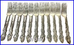 11 Vintage Rogers Bros Silverplate Columbia Serpent Dinner Forks