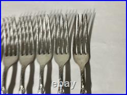 11 Vintage Rogers Bros Silverplate Columbia Serpent Dinner Forks