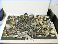 122 Piece Silver Plate Flatware Recycle Crafts Spoons Forks Wm Rogers IS Oneida