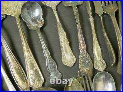 122 Piece Silver Plate Flatware Recycle Crafts Spoons Forks Wm Rogers IS Oneida