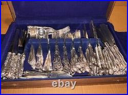 123 Pc Assorted WM Rogers, Oneida, Monroe, Etc Silver Plate & Silver Silverware