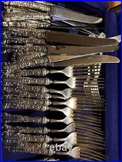 123 Pc Assorted WM Rogers, Oneida, Monroe, Etc Silver Plate & Silver Silverware