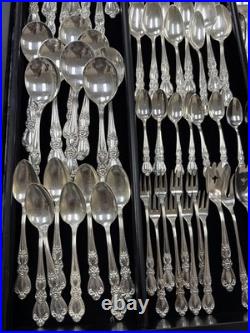125 PC SET 1847 ROGERS BROS SILVERPLATE FLATWARE HERITAGE Pattern Service