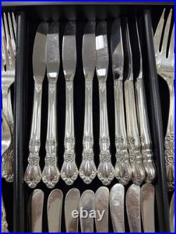 125 PC SET 1847 ROGERS BROS SILVERPLATE FLATWARE HERITAGE Pattern Service