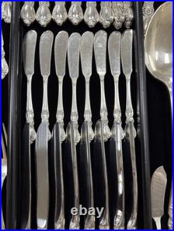 125 PC SET 1847 ROGERS BROS SILVERPLATE FLATWARE HERITAGE Pattern Service