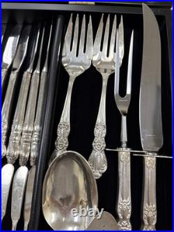 125 PC SET 1847 ROGERS BROS SILVERPLATE FLATWARE HERITAGE Pattern Service