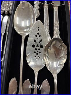 125 PC SET 1847 ROGERS BROS SILVERPLATE FLATWARE HERITAGE Pattern Service