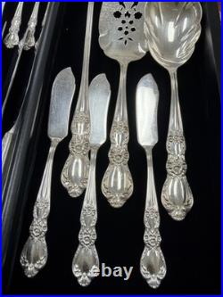 125 PC SET 1847 ROGERS BROS SILVERPLATE FLATWARE HERITAGE Pattern Service