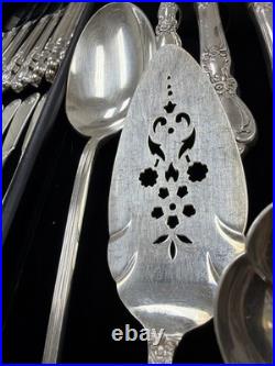 125 PC SET 1847 ROGERS BROS SILVERPLATE FLATWARE HERITAGE Pattern Service