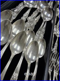 125 PC SET 1847 ROGERS BROS SILVERPLATE FLATWARE HERITAGE Pattern Service