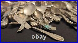 125 Piece Mixed Lot of Silverplate Flatware Scrap 15+ lbs. Rogers & Other