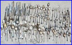 127 Pcs Silver Plate Silverware Rogers & Misc. Brands For Place Settings / Craft