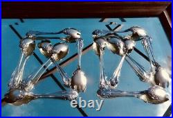 12 Victorian Silverplate Ice Cream Spoons/Forks/SporksROGERSRare Find1906