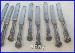 (12) Vintage 1847 Rogers Bros. Silverplate Grape Luncheon Knives 8 5/8, No Mono