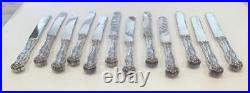 (12) Vintage 1847 Rogers Bros. Silverplate Grape Luncheon Knives 8 5/8, No Mono