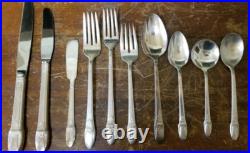 (132 pc. Set) 1847 ROGERS BROS FIRST LOVE Silver Plate Set + Chest Service 12 (132 pc. Set) 1847 ROGERS BROS FIRST LOVE Silver Plate Set + Chest Service 12