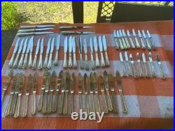 159 Pc Heritage Art Deco Silverplate Flatware Set Fish Dessert Restaurant Lot