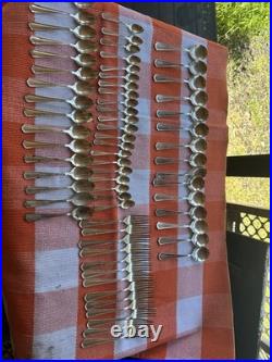 159 Pc Heritage Art Deco Silverplate Flatware Set Fish Dessert Restaurant Lot