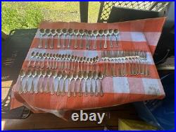 159 Pc Heritage Art Deco Silverplate Flatware Set Fish Dessert Restaurant Lot