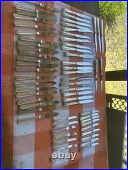 159 Pc Heritage Art Deco Silverplate Flatware Set Fish Dessert Restaurant Lot