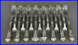15 Pc 1847 Rogers Bros VINTAGE GRAPE Silverplate 7 3/4 Dessert/Lunch Forks
