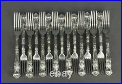 15 Pc 1847 Rogers Bros VINTAGE GRAPE Silverplate 7 3/4 Dessert/Lunch Forks