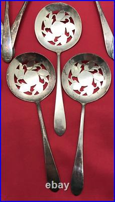15 Pc 1960 HUTTON Tomato Servers Spoons Wm Rogers IS Vintage Silverplate