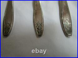 160pc Lady Doris Silver Plate Wm Rogers & Son AA Princess Pattern Antique 117-4A