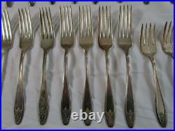 160pc Lady Doris Silver Plate Wm Rogers & Son AA Princess Pattern Antique 117-4A