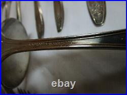 160pc Lady Doris Silver Plate Wm Rogers & Son AA Princess Pattern Antique 117-4A