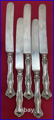 16 Pc VINTAGE (Grape) Silverplated FORKS TBLS & BLUNT KNIVES 1847 Rogers Bros
