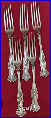 16 Pc VINTAGE (Grape) Silverplated FORKS TBLS & BLUNT KNIVES 1847 Rogers Bros