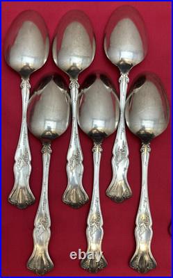 16 Pc VINTAGE (Grape) Silverplated FORKS TBLS & BLUNT KNIVES 1847 Rogers Bros