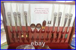 1847 Eternally Yours Set Rogers Silverplate Service for 8 + Serving (58) Pieces