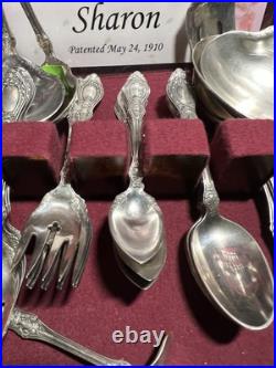 1847 ROGERSSHARON PATTERNSET WithLADLES, SERVING PCSGORGEOUS(58 PC)1910 1847 ROGERSSHARON PATTERNSET WithLADLES, SERVING PCSGORGEOUS(58 PC)1910