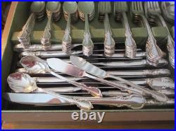 1847 ROGERS BROS 14 PLACE SETTING REFLECTION PATTERN SILVERPLATE WithBOX