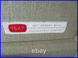 1847 ROGERS BROS 14 PLACE SETTING REFLECTION PATTERN SILVERPLATE WithBOX
