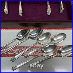 1847 ROGERS BROS 39 piece Eternally Yours Silverware Set Withoriginal Wood Chest