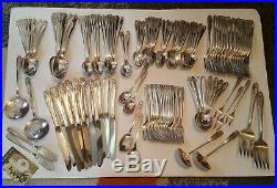 1847 ROGERS BROS Daffodil Pattern Flatware Silverplate 127pc set can include box