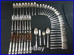 1847 ROGERS BROS Eternally Yours SILVERPLATE SILVERWARE Set of 52pc withCHEST