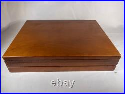 1847 ROGERS BROS FIRST LOVE SILVER-PLATE FLATWARE SET 57pc W CHEST 4653